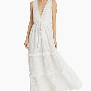 Marchesa White Lace Maxi Dress